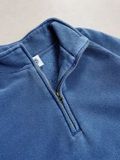 Discounted Bundles Essentials Vintage Washed 1/4 Zip Sweatshirt & Jogger Set - Navy