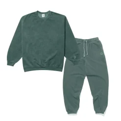 UN:IK Essentials Essentials Vintage Washed Sweater & Jogger Set - Forest