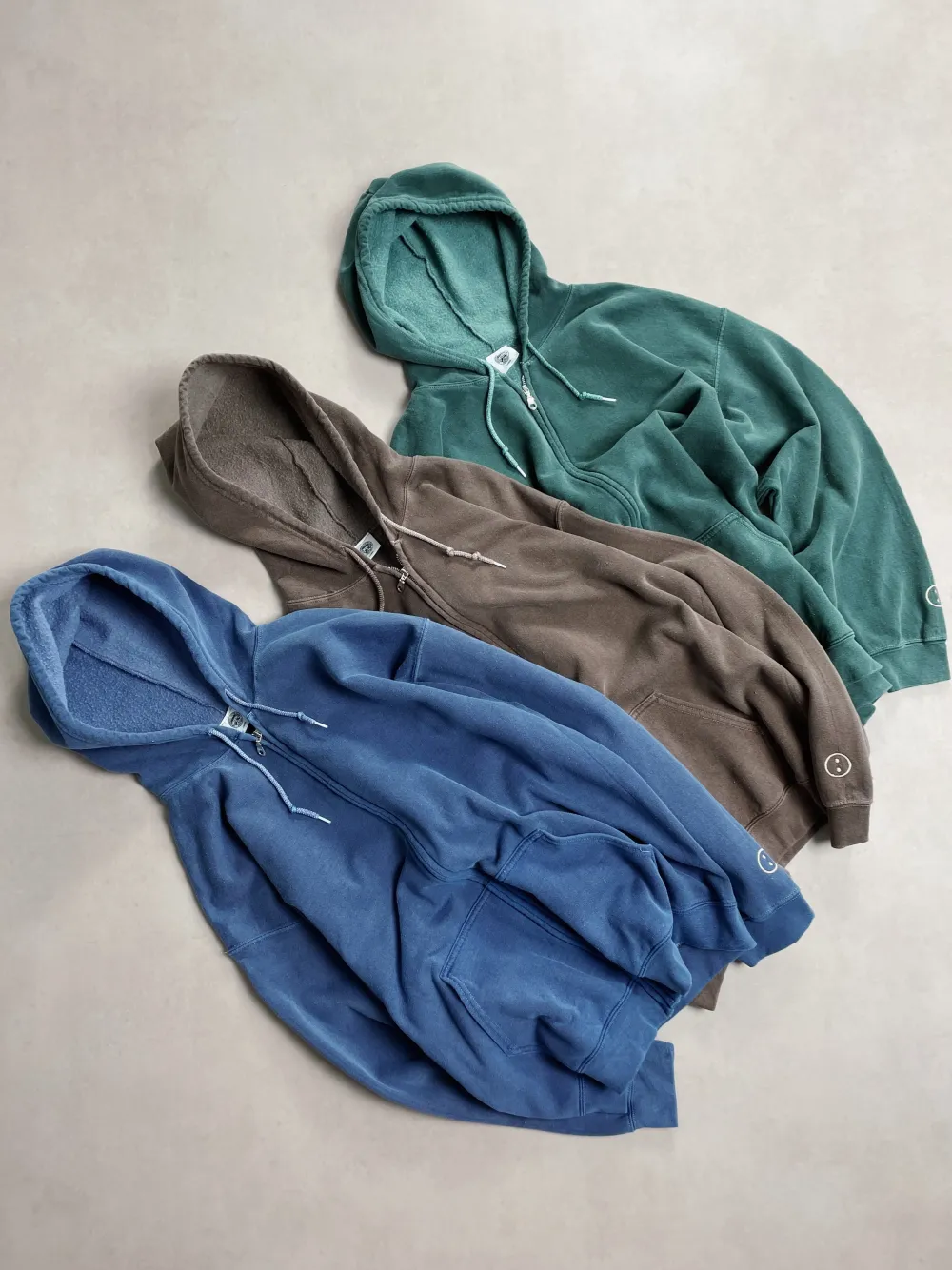 UN:IK Essentials Essentials Vintage Washed Zip Up Hoodie - Cocoa