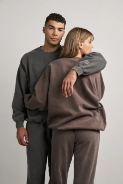 UN:IK Essentials Essentials Vintage Washed Sweater - Cocoa