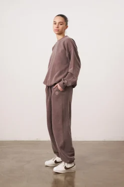 UN:IK Essentials Essentials Vintage Washed Sweater - Cocoa