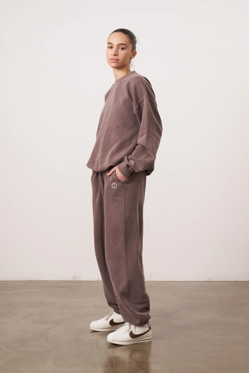 UN:IK Essentials Essentials Vintage Washed Sweater - Cocoa
