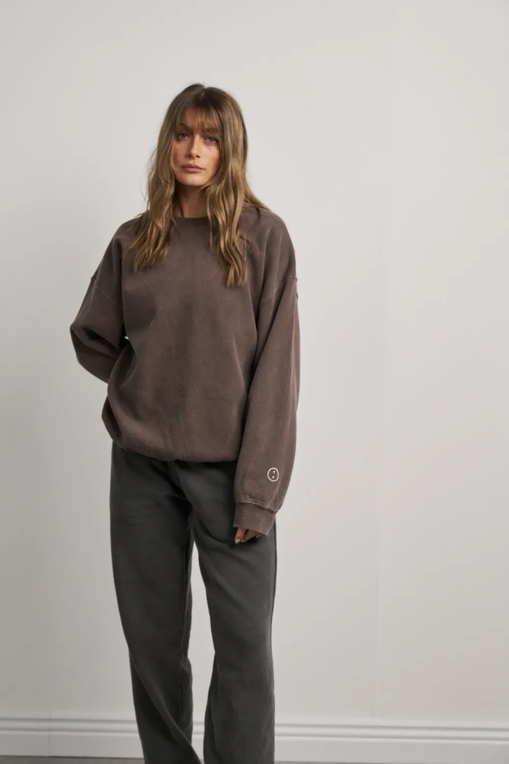UN:IK Essentials Essentials Vintage Washed Sweater - Cocoa