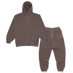 UN:IK Essentials Essentials Vintage Washed Hoodie & Jogger Set - Cocoa