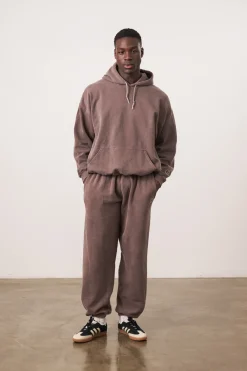 UN:IK Essentials Essentials Vintage Washed Hoodie & Jogger Set - Cocoa