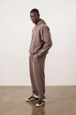 UN:IK Essentials Essentials Vintage Washed Hoodie & Jogger Set - Cocoa