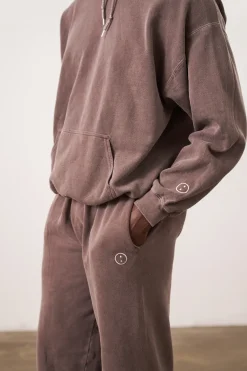 UN:IK Essentials Essentials Vintage Washed Hoodie & Jogger Set - Cocoa
