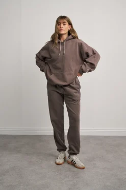 UN:IK Essentials Essentials Vintage Washed Hoodie & Jogger Set - Cocoa