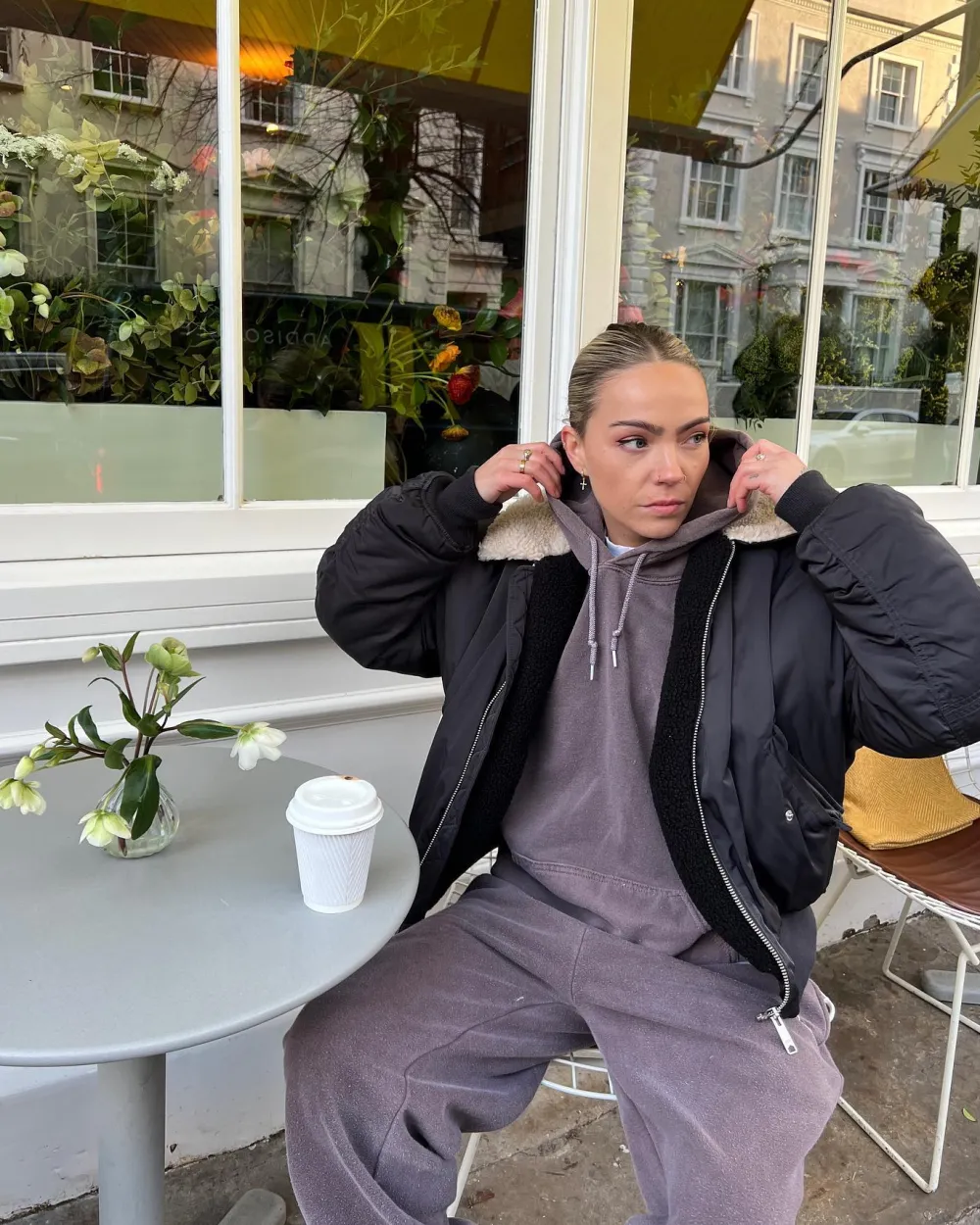 UN:IK Essentials Essentials Vintage Washed Hoodie & Jogger Set - Cocoa