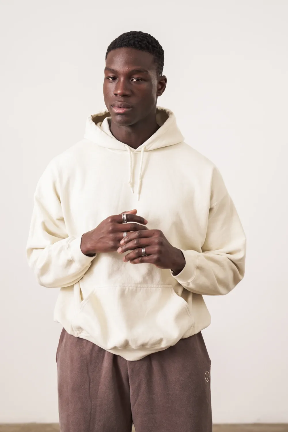 UN:IK Essentials Essentials Vintage Washed Hoodie - Ivory
