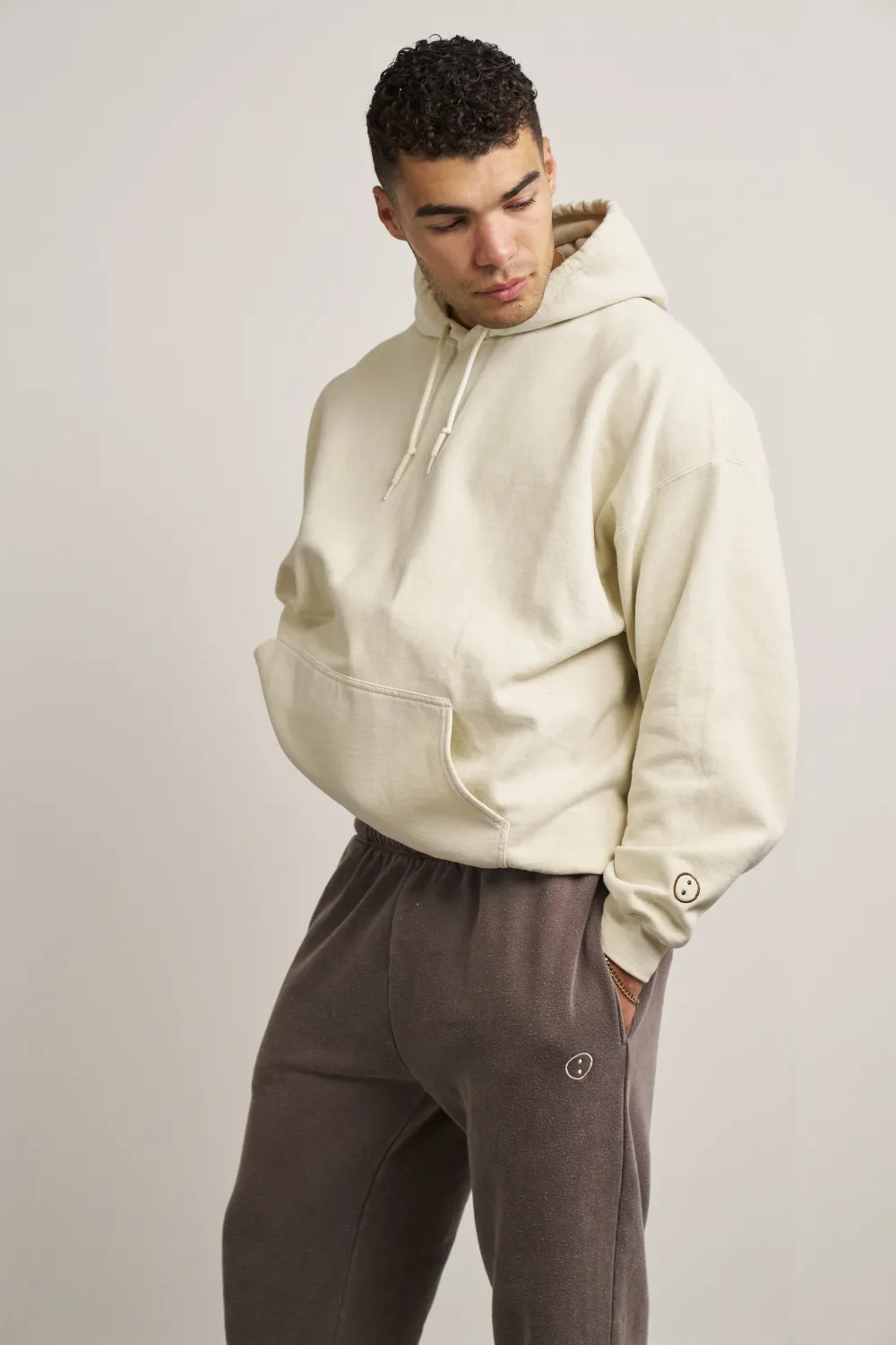UN:IK Essentials Essentials Vintage Washed Hoodie - Ivory