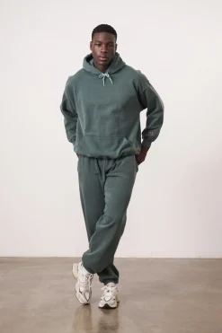 UN:IK Essentials Essentials Vintage Washed Hoodie & Jogger Set - Forest