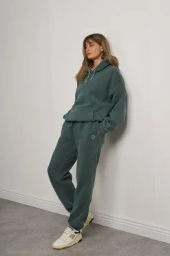 UN:IK Essentials Essentials Vintage Washed Hoodie & Jogger Set - Forest