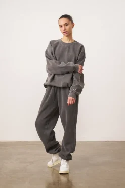 UN:IK Essentials Essentials Vintage Washed Sweater - Charcoal