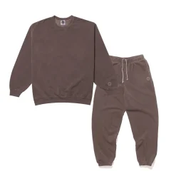UN:IK Essentials Essentials Vintage Washed Sweater & Jogger Set - Cocoa