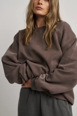 UN:IK Essentials Essentials Vintage Washed Sweater & Jogger Set - Cocoa
