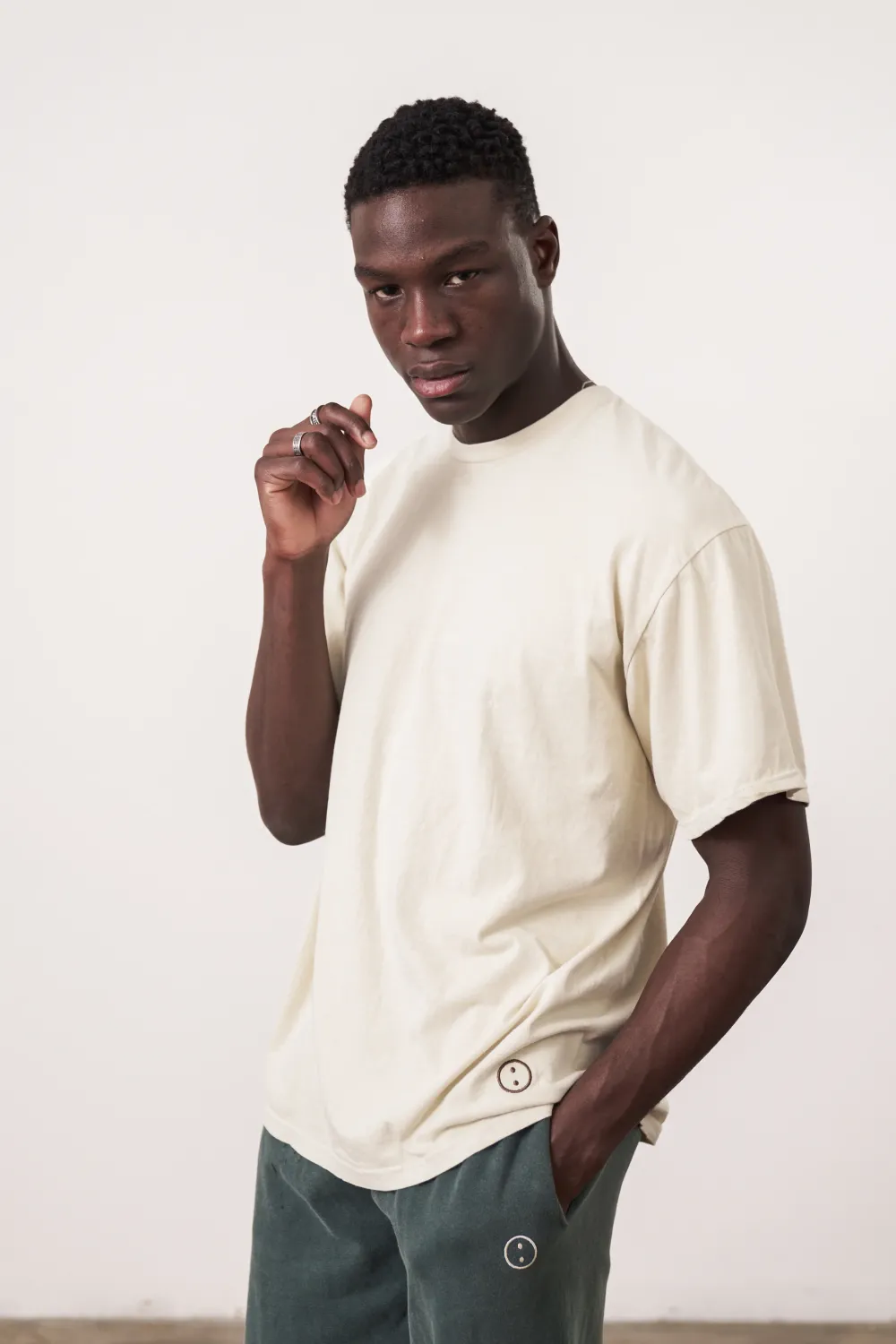 UN:IK Essentials Essentials Vintage Washed Tee - Ivory