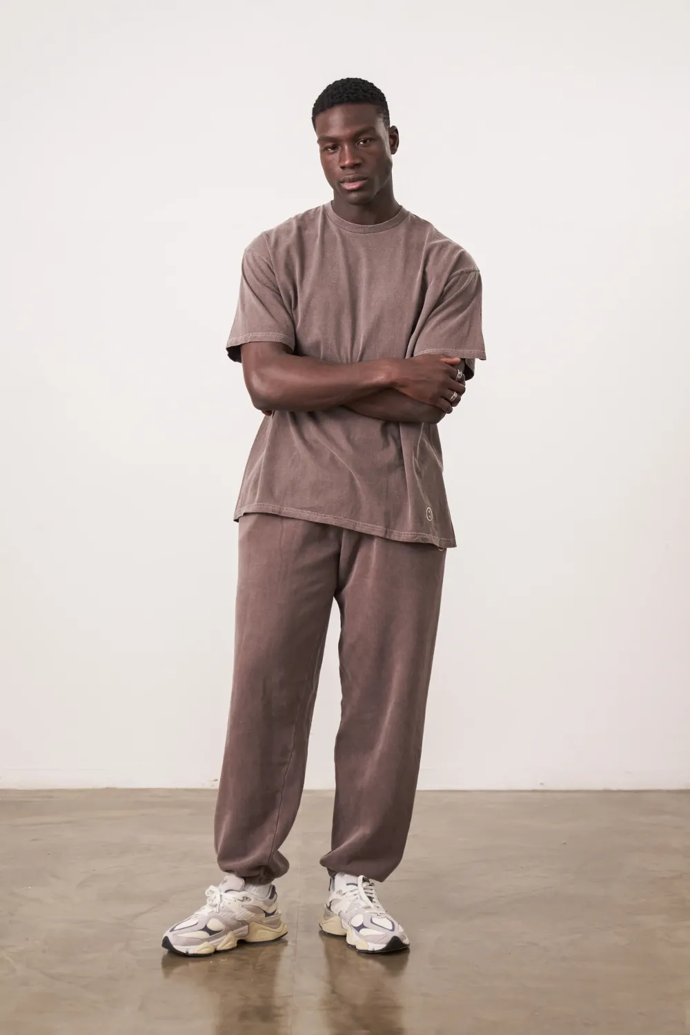 UN:IK Essentials Essentials Vintage Washed Tee - Cocoa