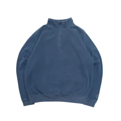 UN:IK Essentials Essentials Vintage Washed 1/4 Zip Sweatshirt - Navy