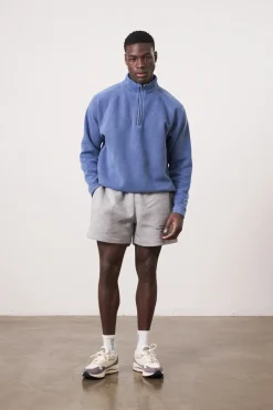 UN:IK Essentials Essentials Vintage Washed 1/4 Zip Sweatshirt - Navy