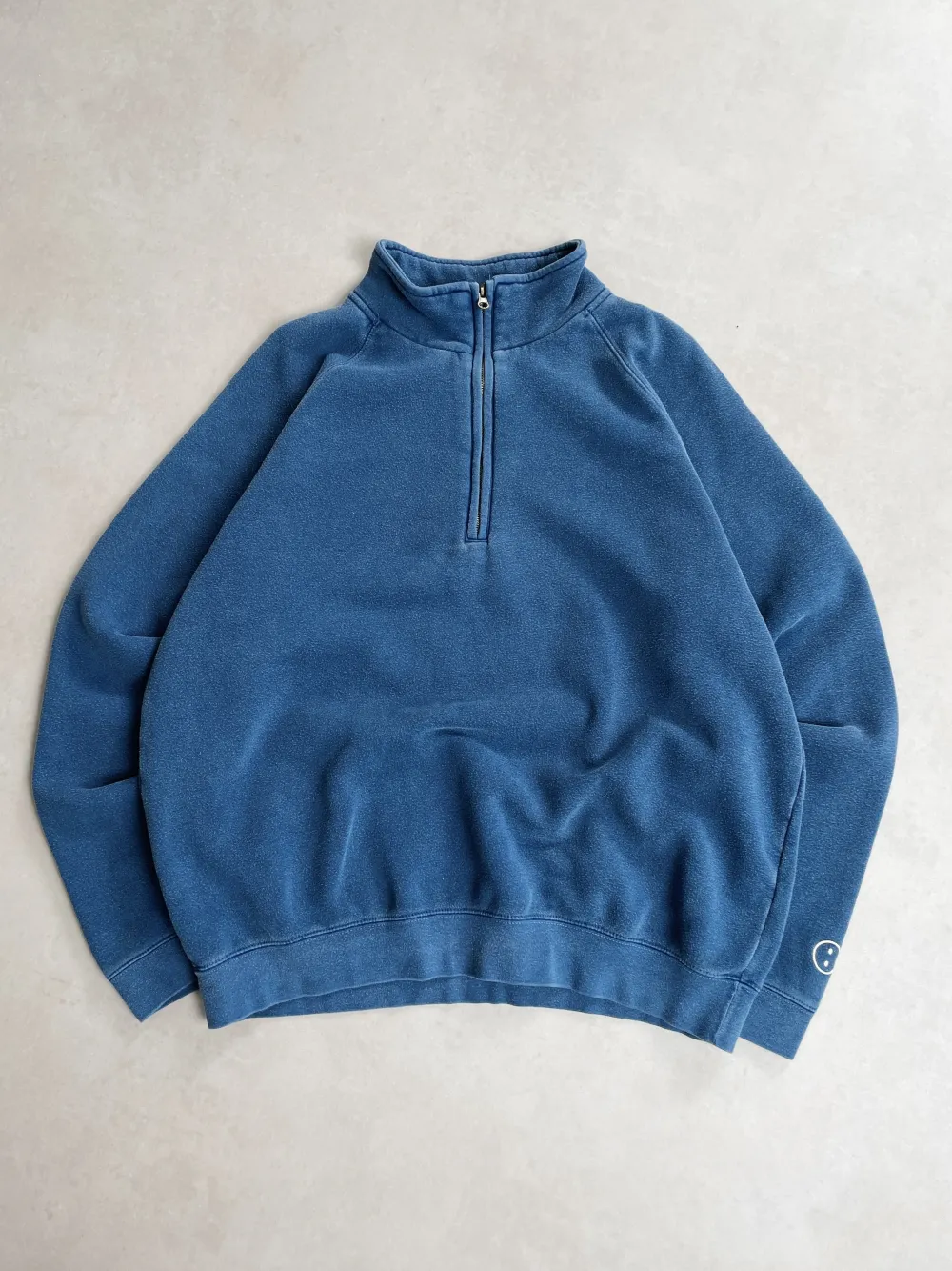 UN:IK Essentials Essentials Vintage Washed 1/4 Zip Sweatshirt - Navy