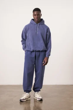 UN:IK Essentials Essentials Vintage Washed Hoodie & Jogger Set - Navy