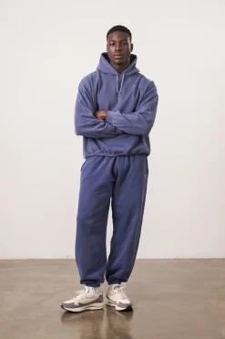 UN:IK Essentials Essentials Vintage Washed Hoodie & Jogger Set - Navy