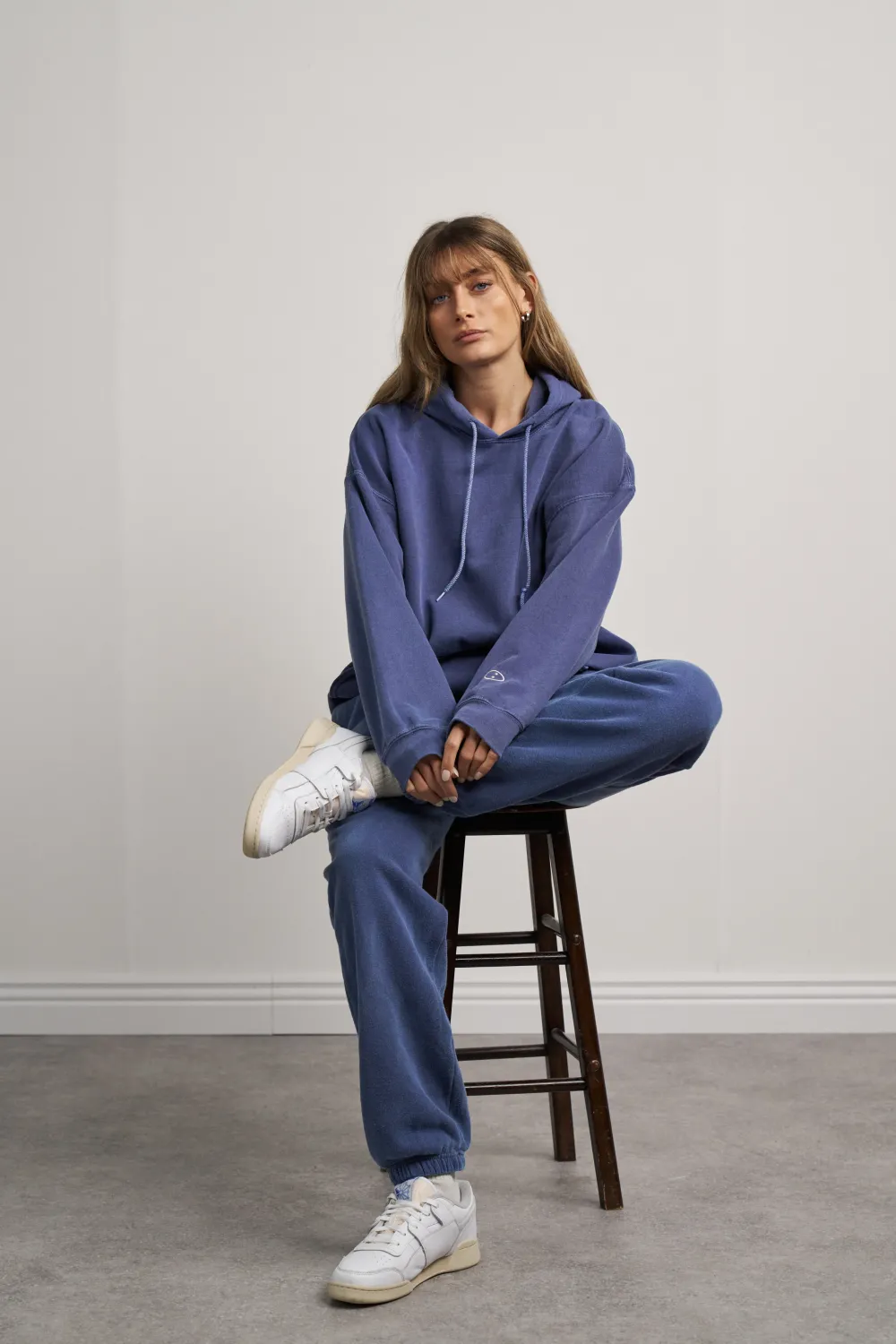 UN:IK Essentials Essentials Vintage Washed Hoodie & Jogger Set - Navy