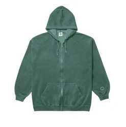 UN:IK Essentials Essentials Vintage Washed Zip Up Hoodie - Forest