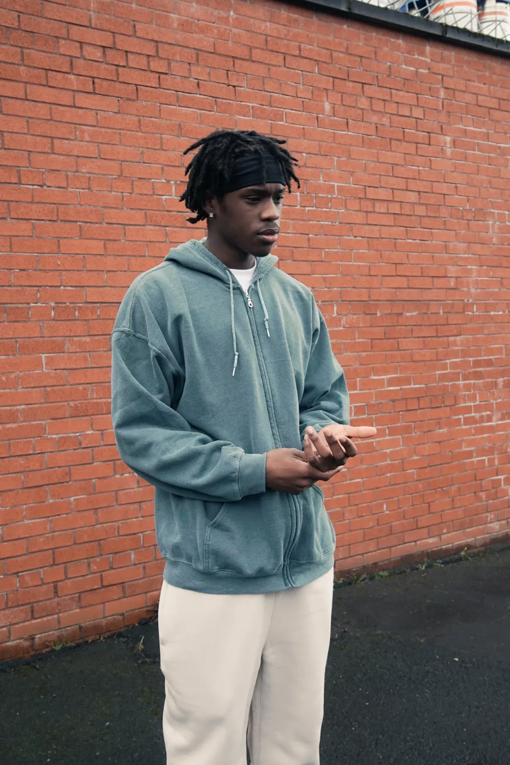 UN:IK Essentials Essentials Vintage Washed Zip Up Hoodie - Forest