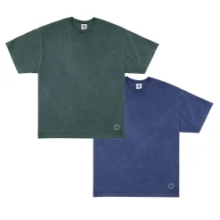 Discounted Bundles Essentials Vintage Washed Tees Twinpack - Forest/Navy