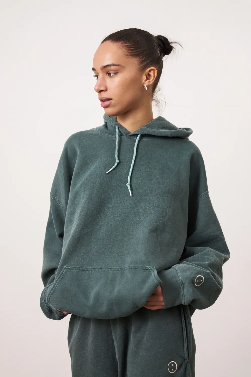 UN:IK Essentials Essentials Vintage Washed Hoodie - Forest