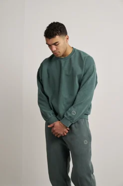 UN:IK Essentials Essentials Vintage Washed Sweater - Forest