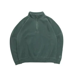 UN:IK Essentials Essentials Vintage Washed 1/4 Zip Sweatshirt - Forest