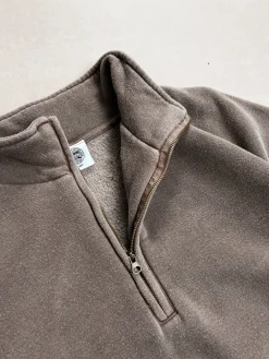 UN:IK Essentials Essentials Vintage Washed 1/4 Zip Sweatshirt & Jogger Set - Cocoa