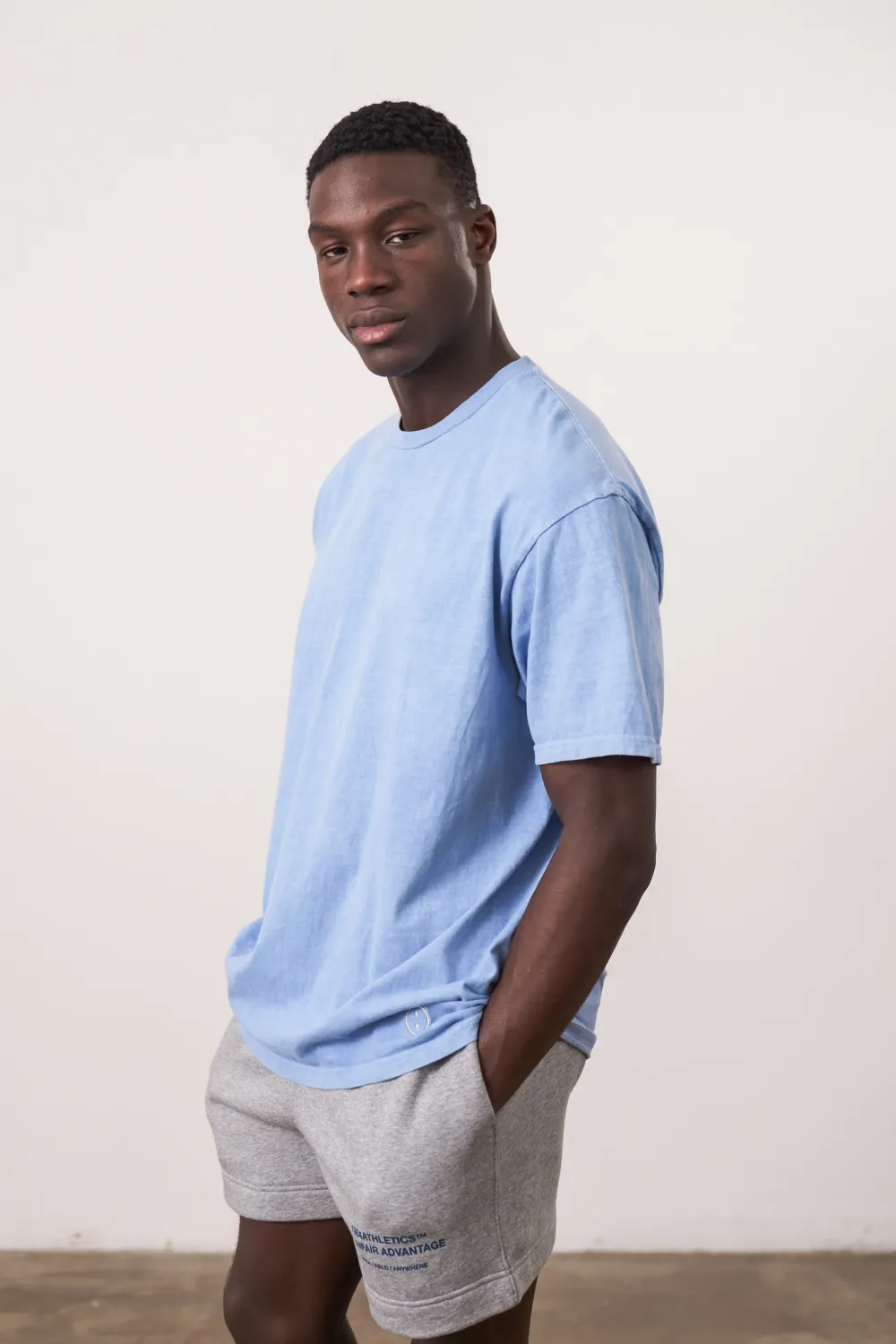 UN:IK Essentials Essentials Vintage Washed Tee - Powder Blue