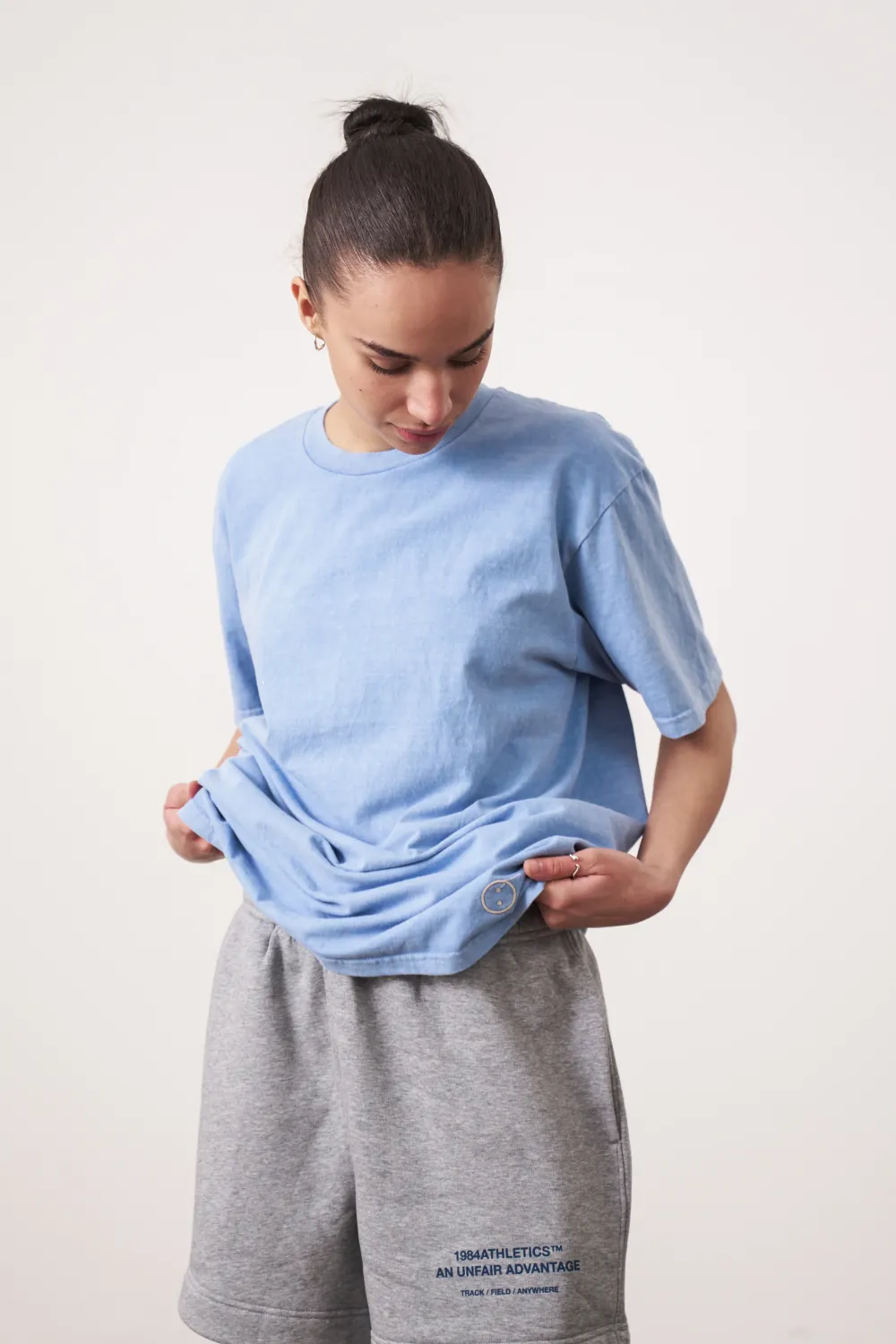 UN:IK Essentials Essentials Vintage Washed Tee - Powder Blue