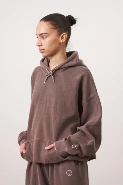 UN:IK Essentials Essentials Vintage Washed Hoodie - Cocoa