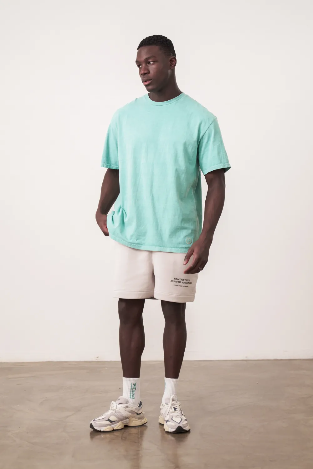 UN:IK Essentials Essentials Vintage Washed Tee - Seafoam