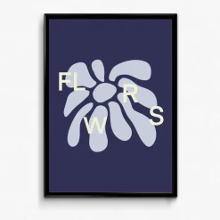 FLWRS by Chloe Hayward FLWRS Art Print - Navy