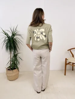 Women FLWRS by Chloe Hayward FLWRS Embroidered Linen Trousers - Natural