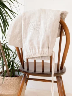 Women FLWRS by Chloe Hayward FLWRS Embroidered Linen Trousers - Natural