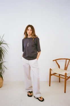 FLWRS by Chloe Hayward FLWRS Organic Boxy Tee - Ink Navy