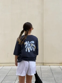 FLWRS by Chloe Hayward FLWRS Organic Boxy Tee - Ink Navy