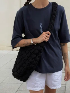 FLWRS by Chloe Hayward FLWRS Organic Boxy Tee - Ink Navy