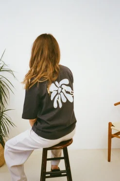 FLWRS by Chloe Hayward FLWRS Organic Boxy Tee - Ink Navy
