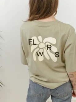FLWRS by Chloe Hayward FLWRS Organic Boxy Tee - Sage