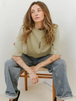 FLWRS by Chloe Hayward FLWRS Organic Boxy Tee - Sage