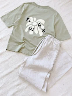 FLWRS by Chloe Hayward FLWRS Organic Boxy Tee - Sage