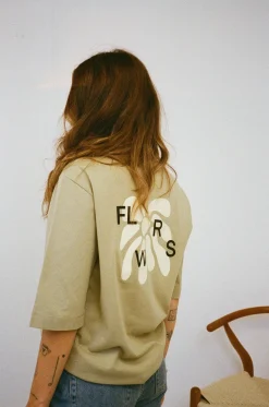 FLWRS by Chloe Hayward FLWRS Organic Boxy Tee - Sage